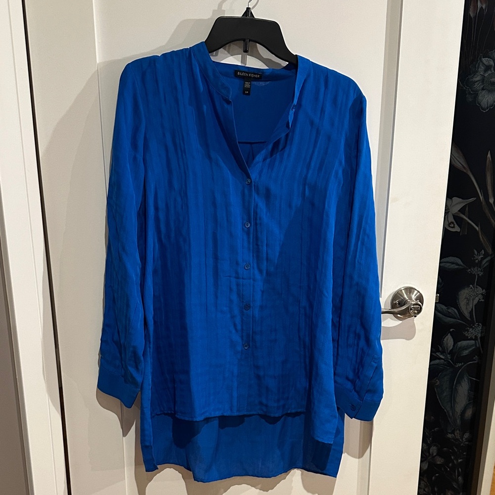 Eileen Fisher vibrant blue Button-Up Women's Top